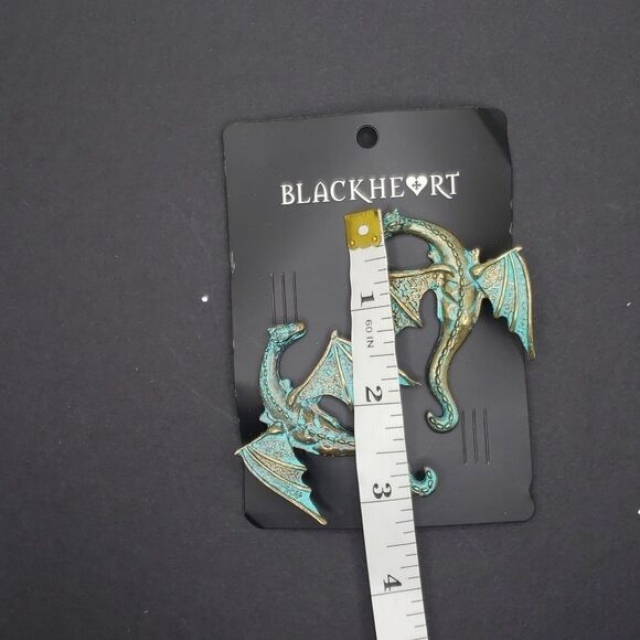 Dragon hair clips Blackheart bronze turquoise - Picture 3 of 3